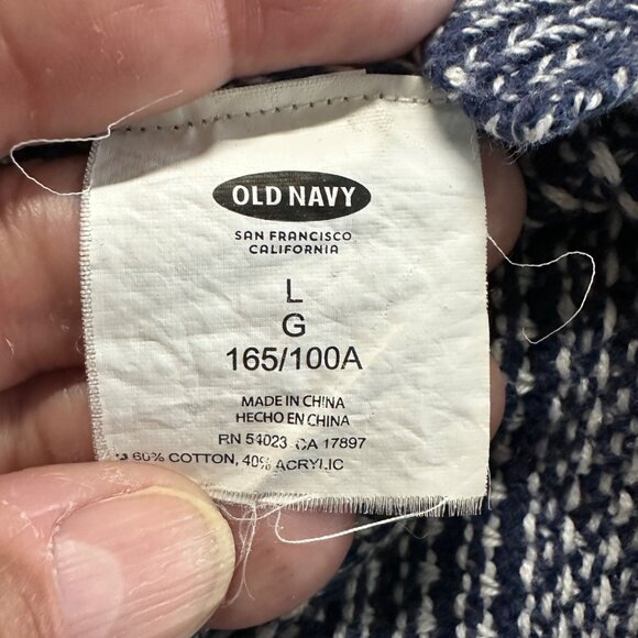 Old Navy Womens Large Blue & White Striped Lightweight Sweater - Picture 6 of 7
